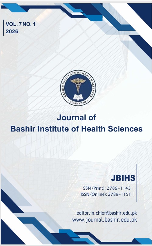 					View Vol. 7 No. 1 (2026): J. Bashir Inst. Health Sci.
				